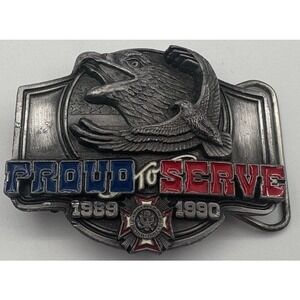 1989-1990 Proud to Serve Belt Buckle Limited VFW Siskiyou Collectible #151/5000